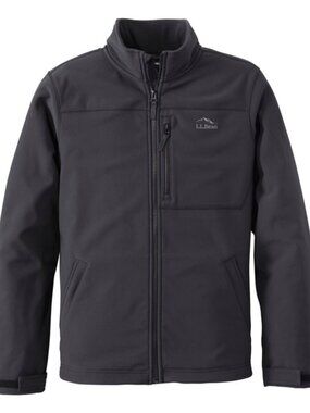 L.L. Bean Lightweight Windproof Soft Shell Charcoal Black Jacket
